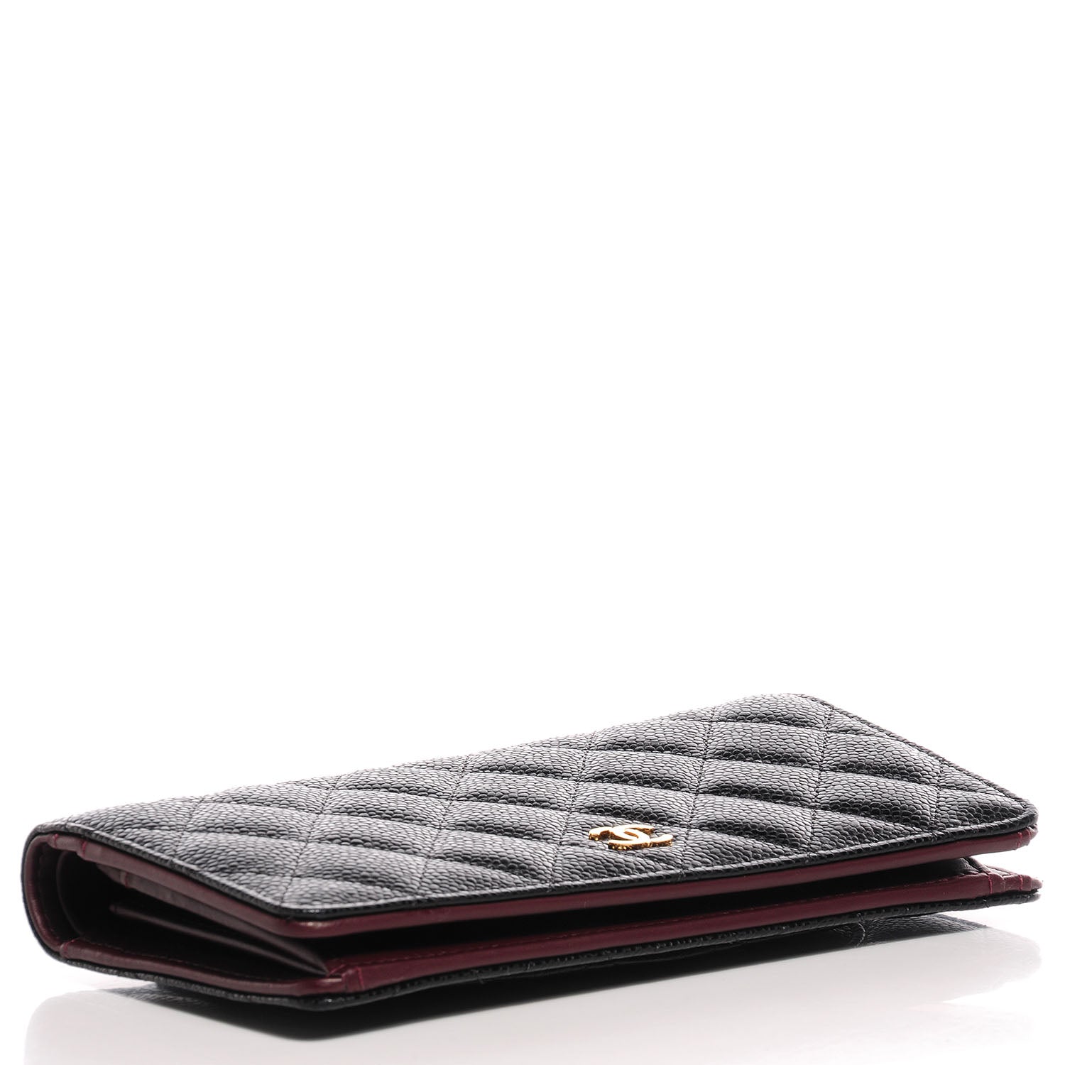 Chanel Caviar Quilted Yen Wallet Black 4 of 8