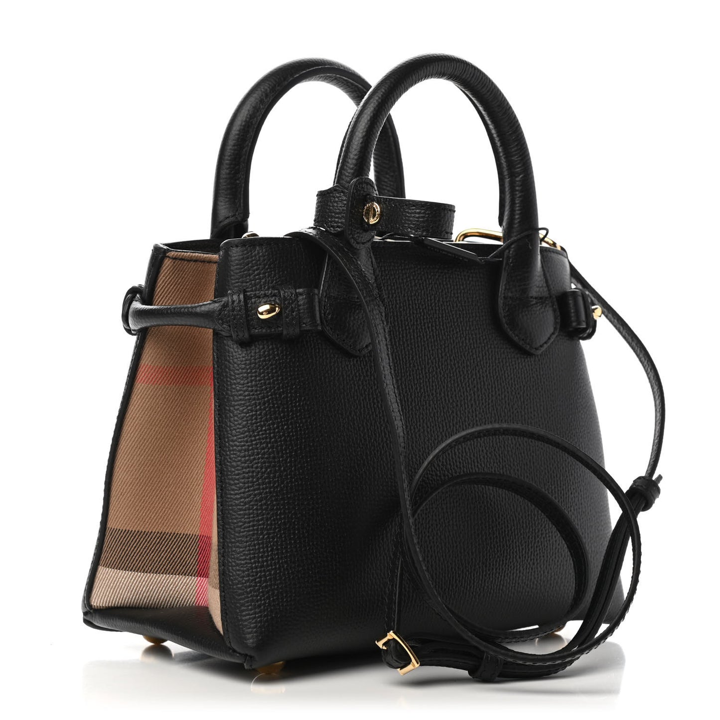 Derby Calfskin House Check Baby Banner Tote Black