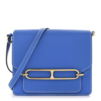 Hermes Taurillon Clemence Sac Roulis 23 Bleu Hydra 1 of 14