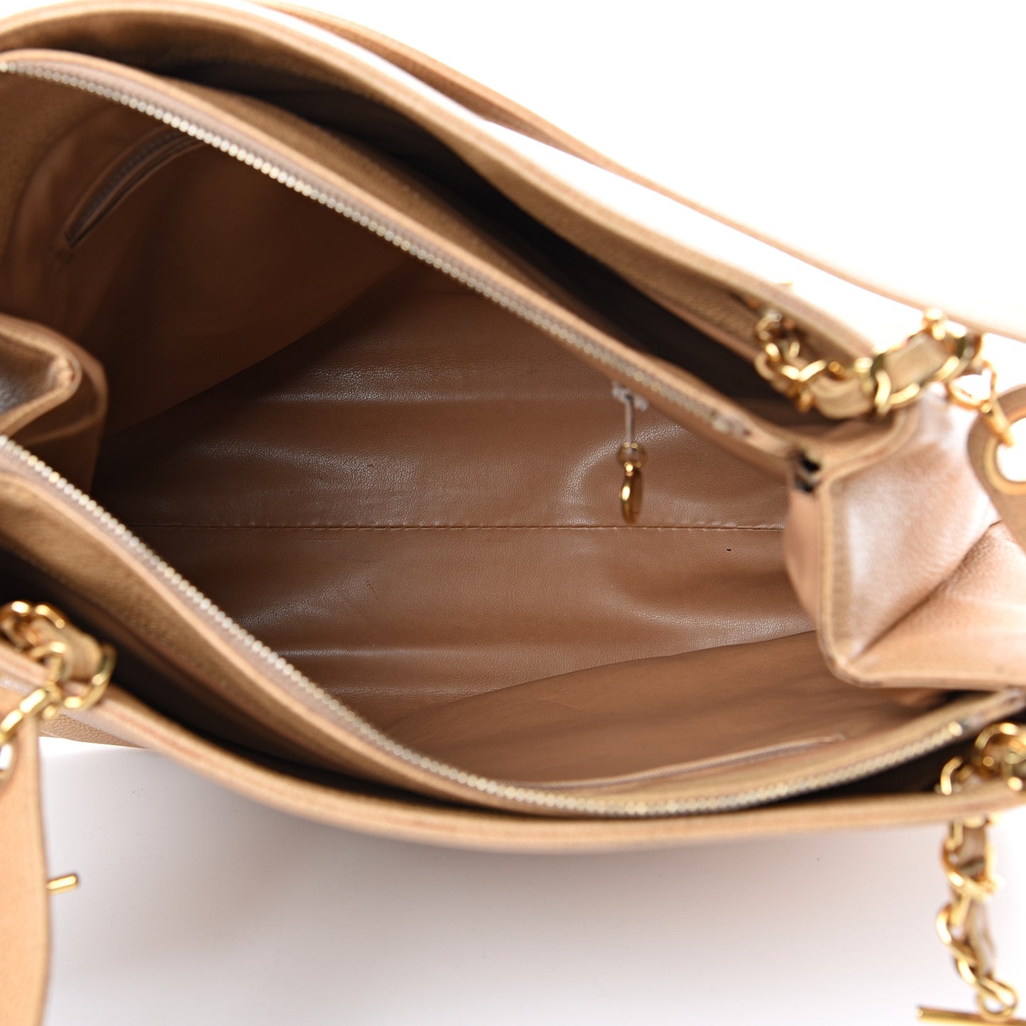 Caviar CC Shoulder Bag Beige