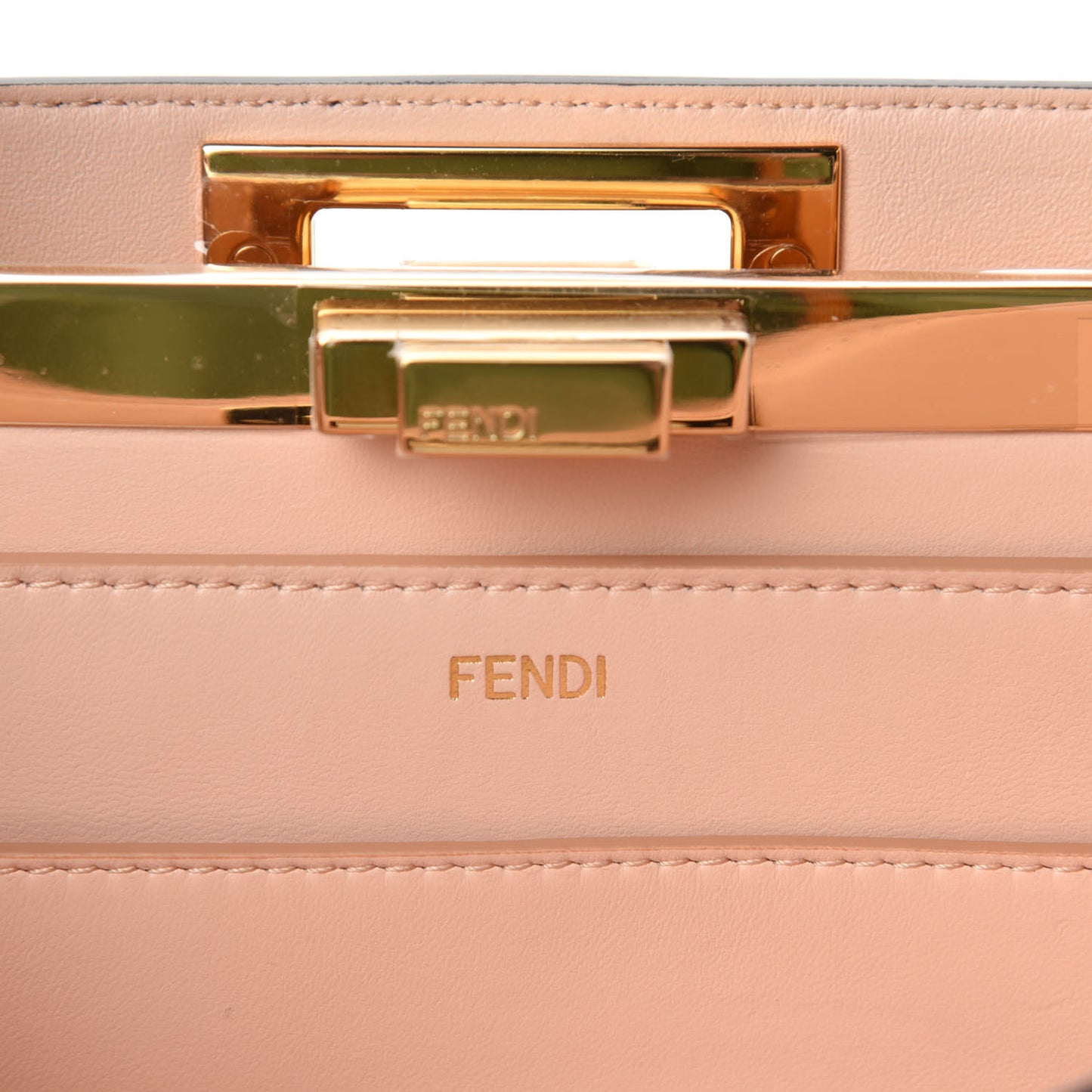 Vitello Seta Shiny Nappa Medium Peekaboo I SEE U Satchel Brandy Light Rose