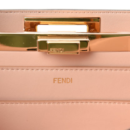 Fendi Vitello Seta Shiny Nappa Medium Peekaboo I SEE U Satchel Brandy Light Rose 9 of 12