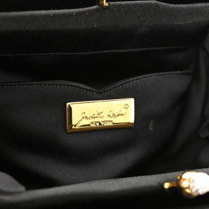 Judith Leiber Swarovski Crystal Satin Evening Bag Black 5 of 10