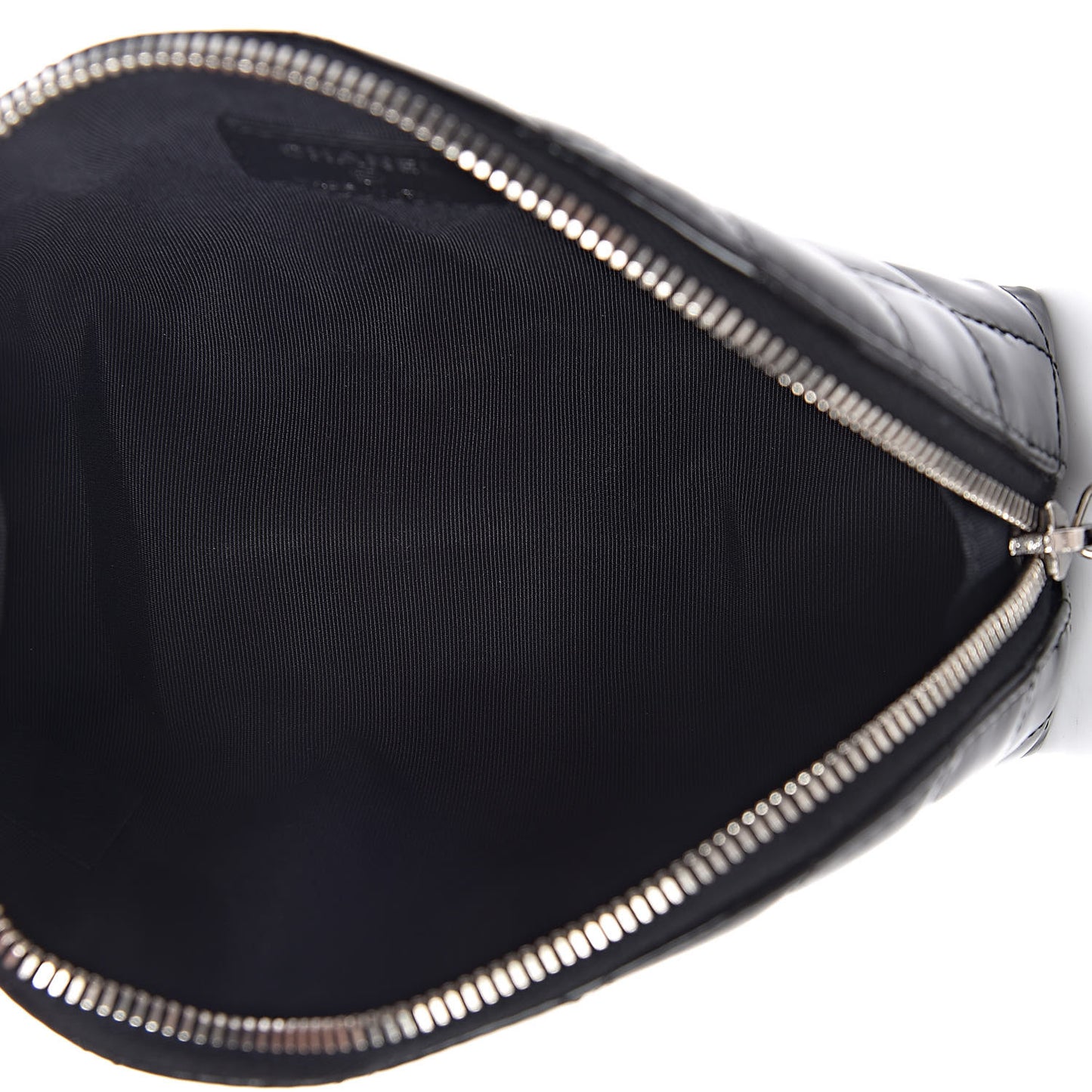 Patent Quilted Cosmetic Case Black