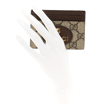 Gucci GG Supreme Monogram Neo Vintage Card Holder Beige Crop New Acero 2 of 7