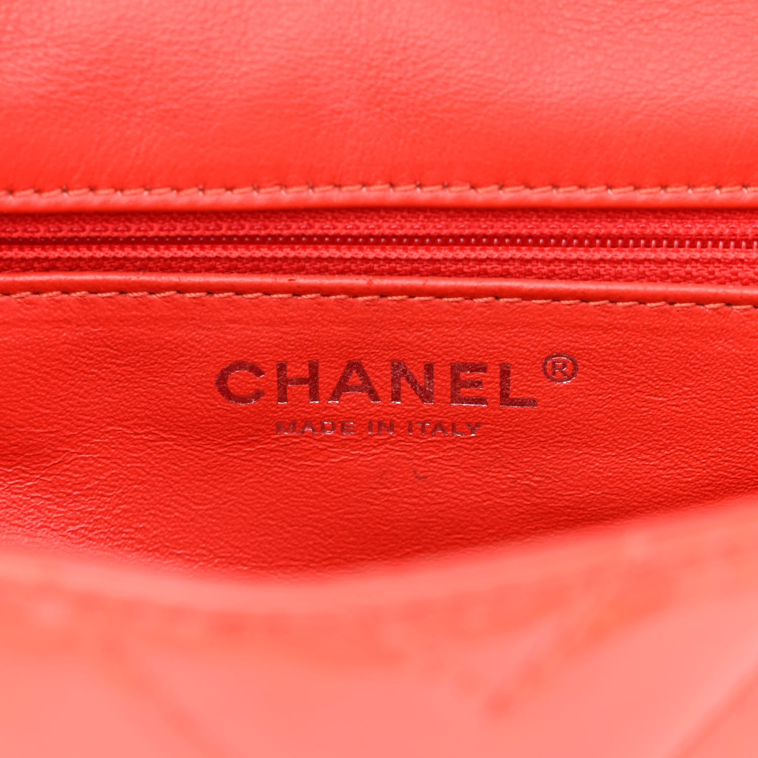 Chanel Patent Chevron Quilted Medium Single Flap Red 6 of 17