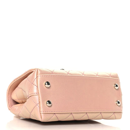 Chanel Iridescent Caviar Quilted Extra Mini Coco Handle Flap Light Pink 4 of 11