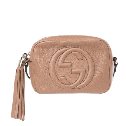 Gucci Pebbled Calfskin Small Soho Disco Bag Rose Beige 1 of 15