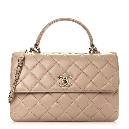 Chanel Lambskin Quilted Medium Trendy CC Flap Dual Handle Bag Beige 1 of 18