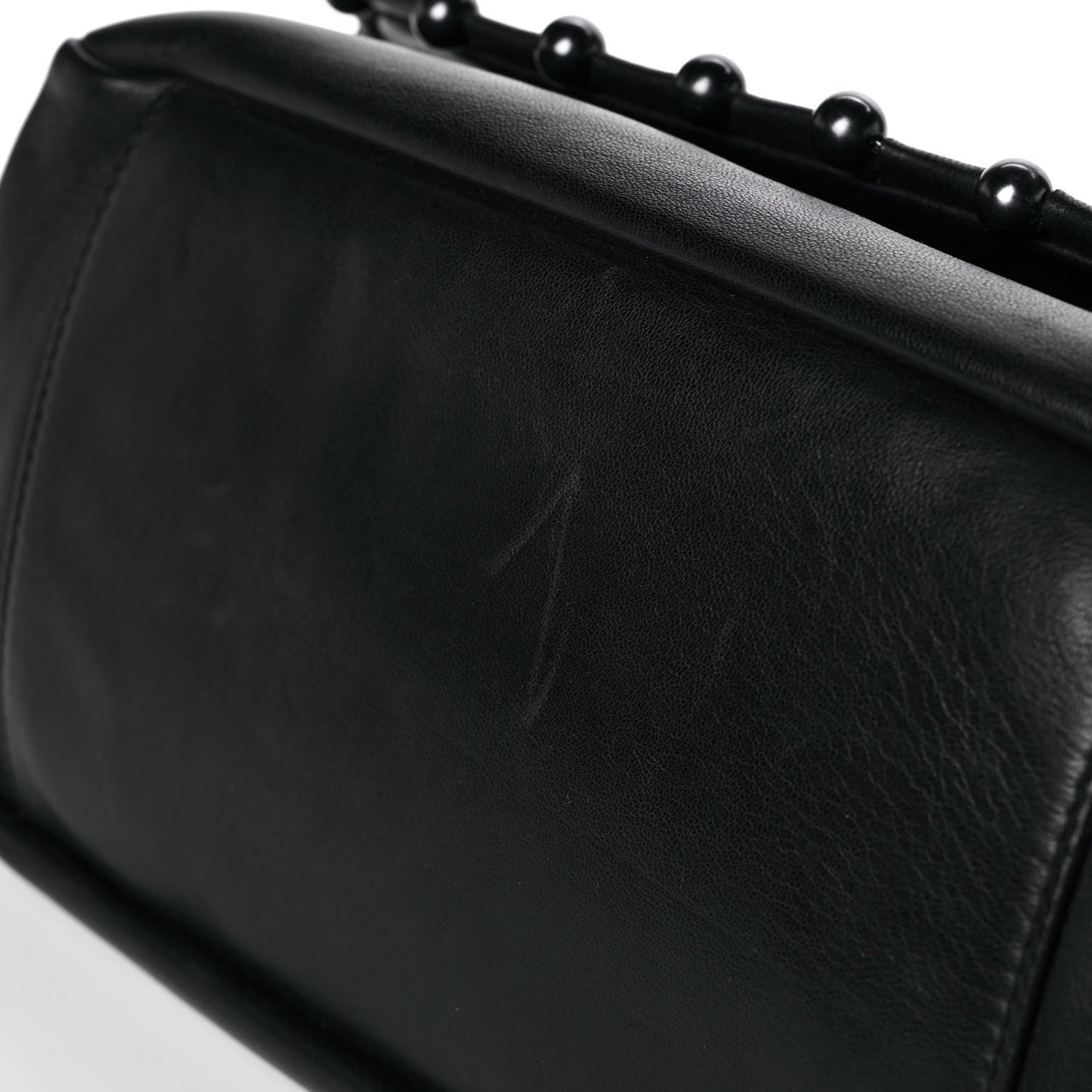 Lambskin Pearl Obsession Flap Black