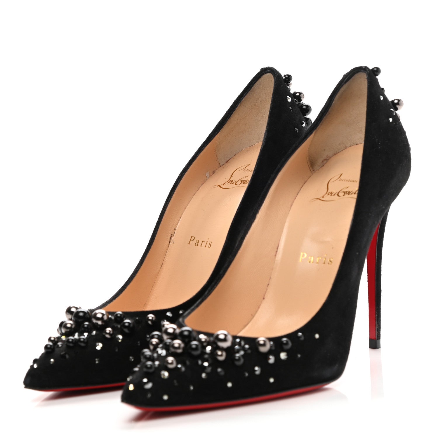 Christian Louboutin Veau Velours Candidate 100 Pumps 37.5 Black 3 of 9
