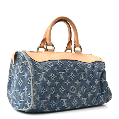 Louis Vuitton Monogram Denim Neo Speedy Blue 3 of 9
