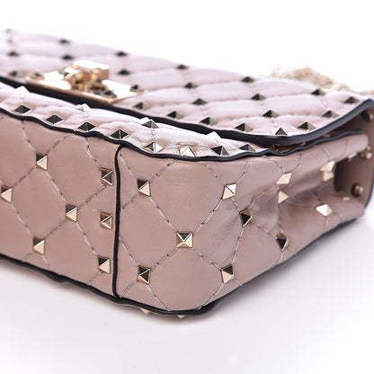 Valentino Garavani Nappa Small Rockstud Spike Shoulder Bag Poudre 8 of 10
