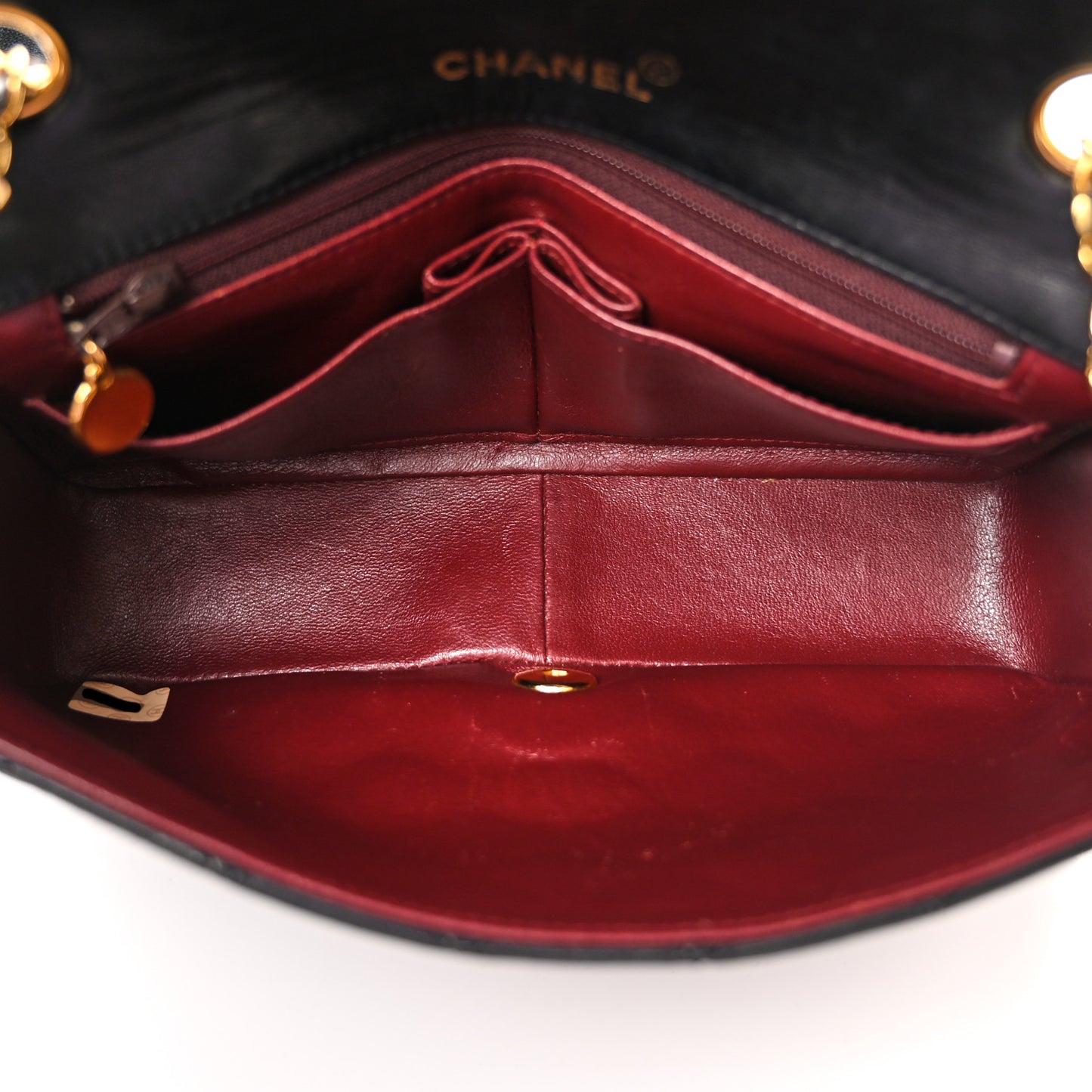 Lambskin Quilted Small Single Flap Black