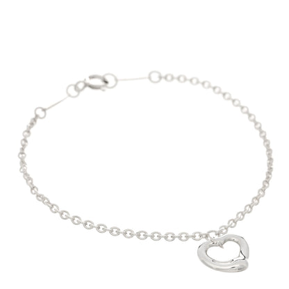 Tiffany Sterling Silver Elsa Peretti Open Heart Charm Bracelet 1 of 3