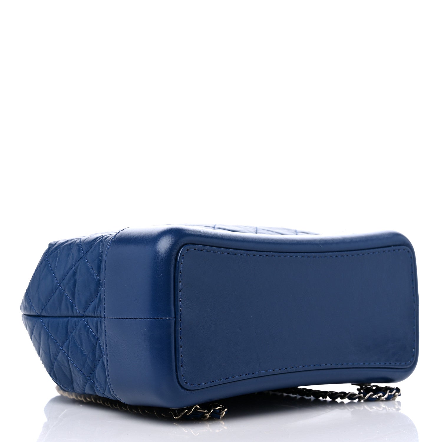 Chanel Aged Calfskin Quilted Gabrielle Backpack Blue 4 of 9