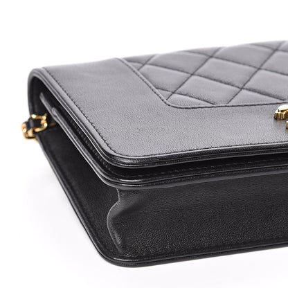 Chanel Sheepskin Quilted Mademoiselle Vintage Wallet On Chain WOC Black 10 of 13