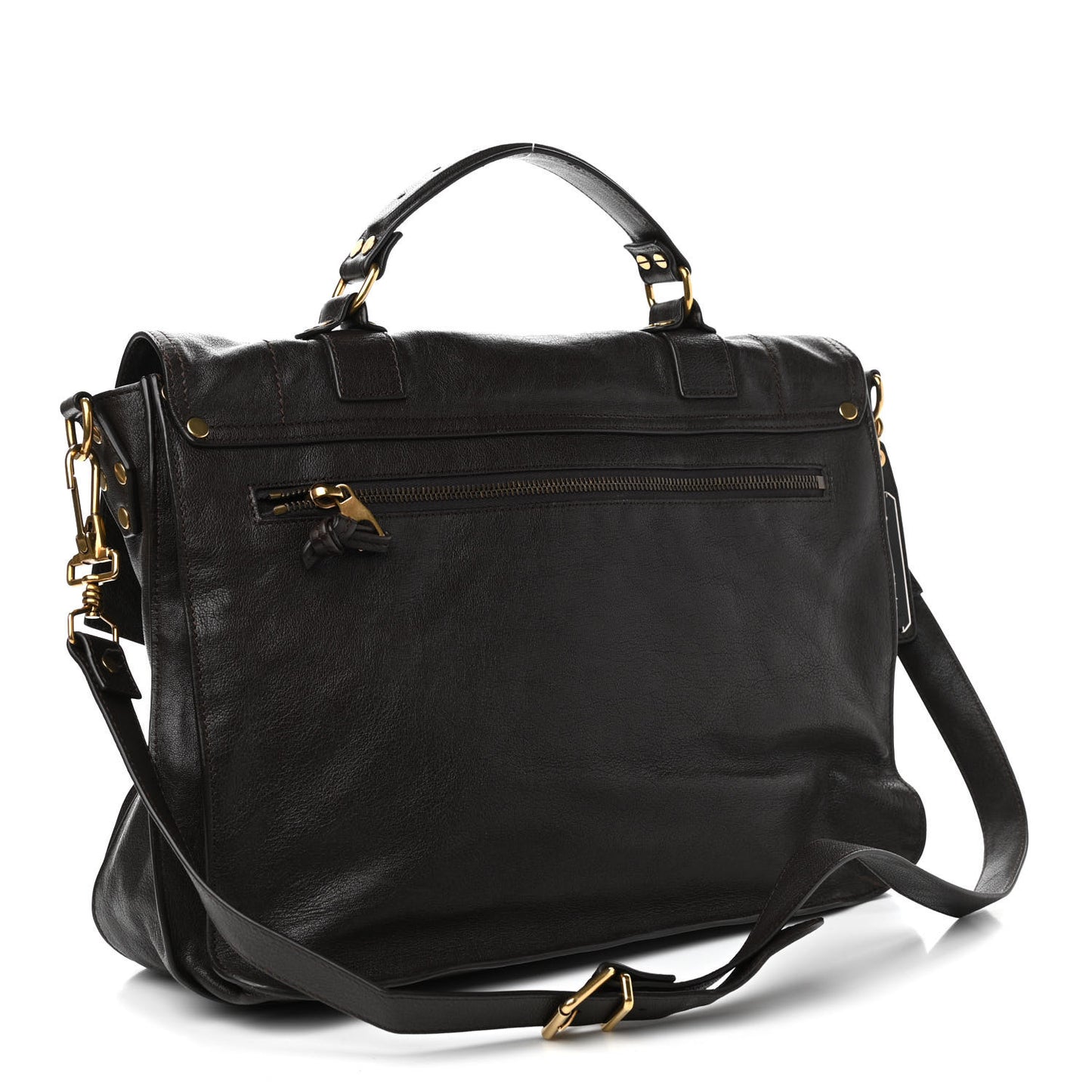Lambskin PS1 Large Satchel Chocolate
