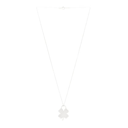 Tiffany Sterling Silver Clover Pendant Necklace 3 of 5
