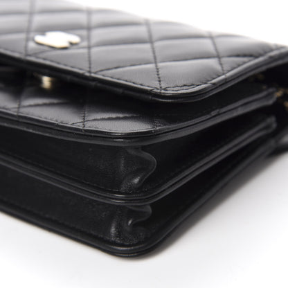 Chanel Lambskin Quilted Mini Wallet On Chain WOC Black 7 of 11