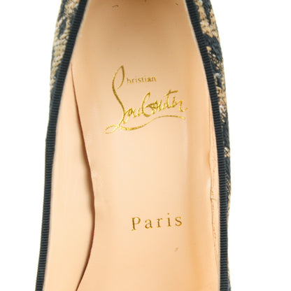 Christian Louboutin Jacquard Leopard Print Daffodile 160 Pumps 36 Black 7 of 8