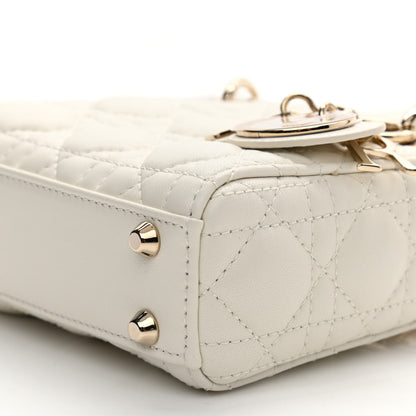 Christian Dior Lambskin Cannage Micro Lady Dior White 10 of 11