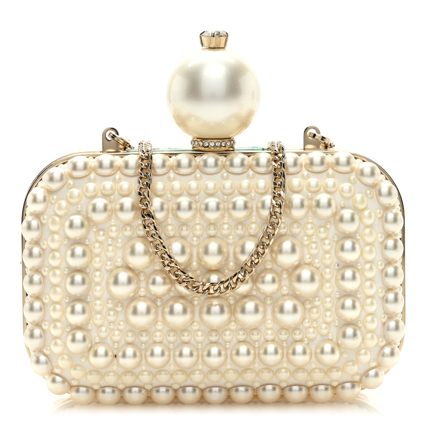 Jimmy Choo Suede Pearl Embellished Micro Cloud Handbag White 1 of 8