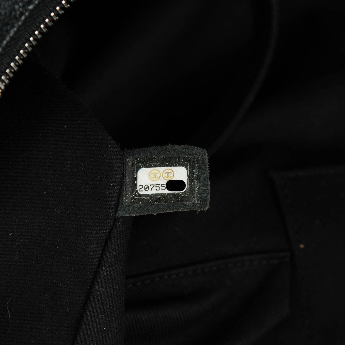 Caviar Quilted Travel Flap Tote Black
