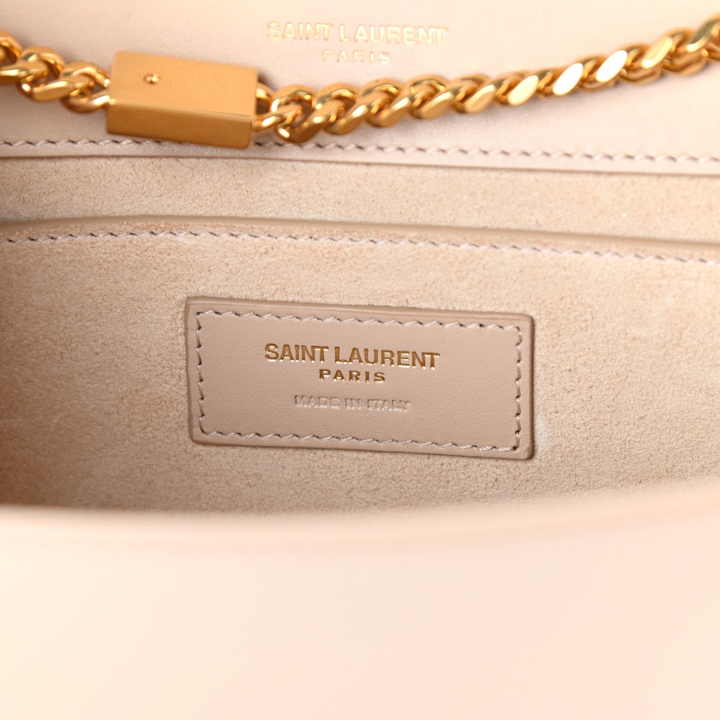 Smooth Calfskin Medium Classic Monogram Kate Tassel Satchel Nude Powder