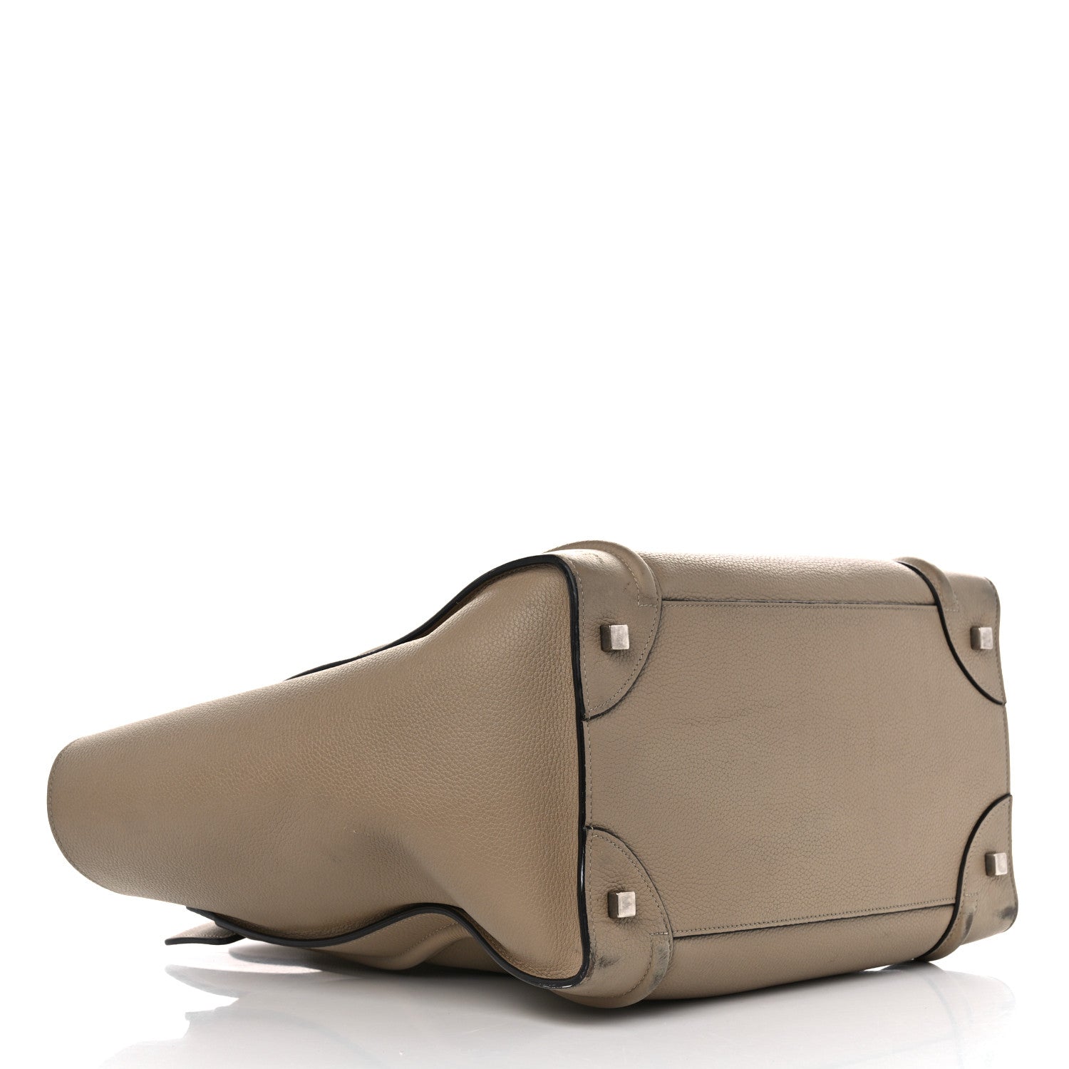 Celine Drummed Calfskin Mini Luggage Dune 4 of 16