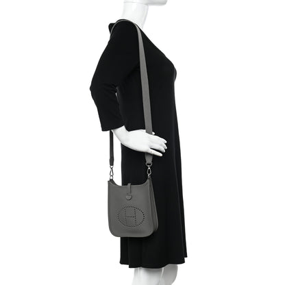 Hermes Taurillon Clemence Evelyne TPM Gris Meyer 2 of 11