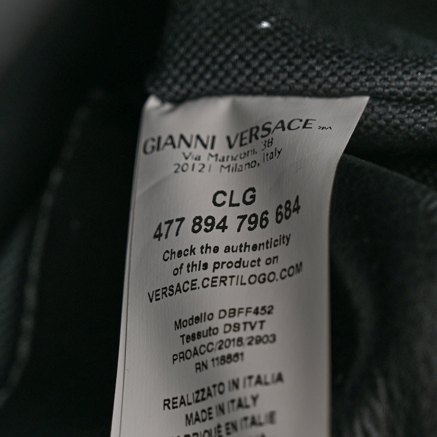 Versace Calfskin Medium Palazzo Empire Bag Black 7 of 16