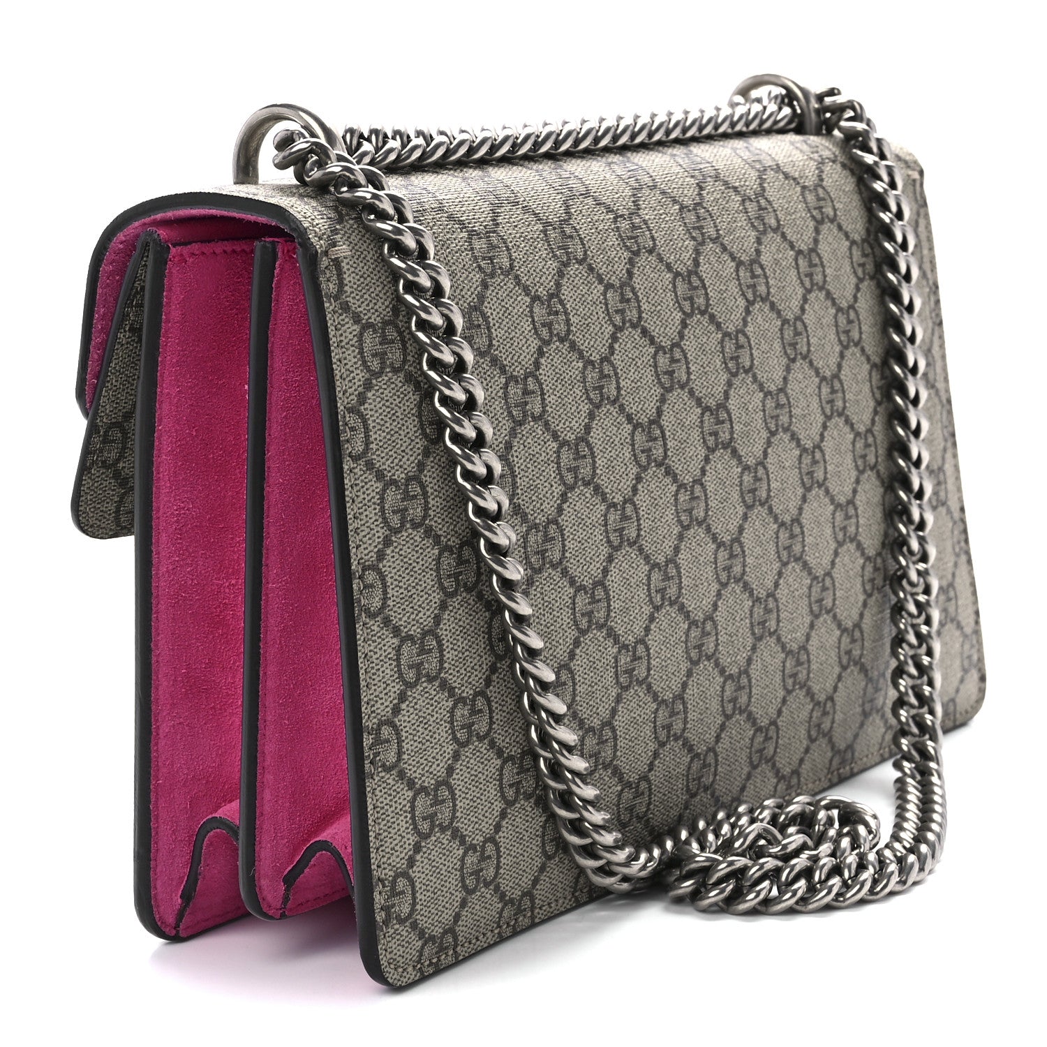 Gucci GG Supreme Monogram Small Dionysus Shoulder Bag Pink 3 of 12