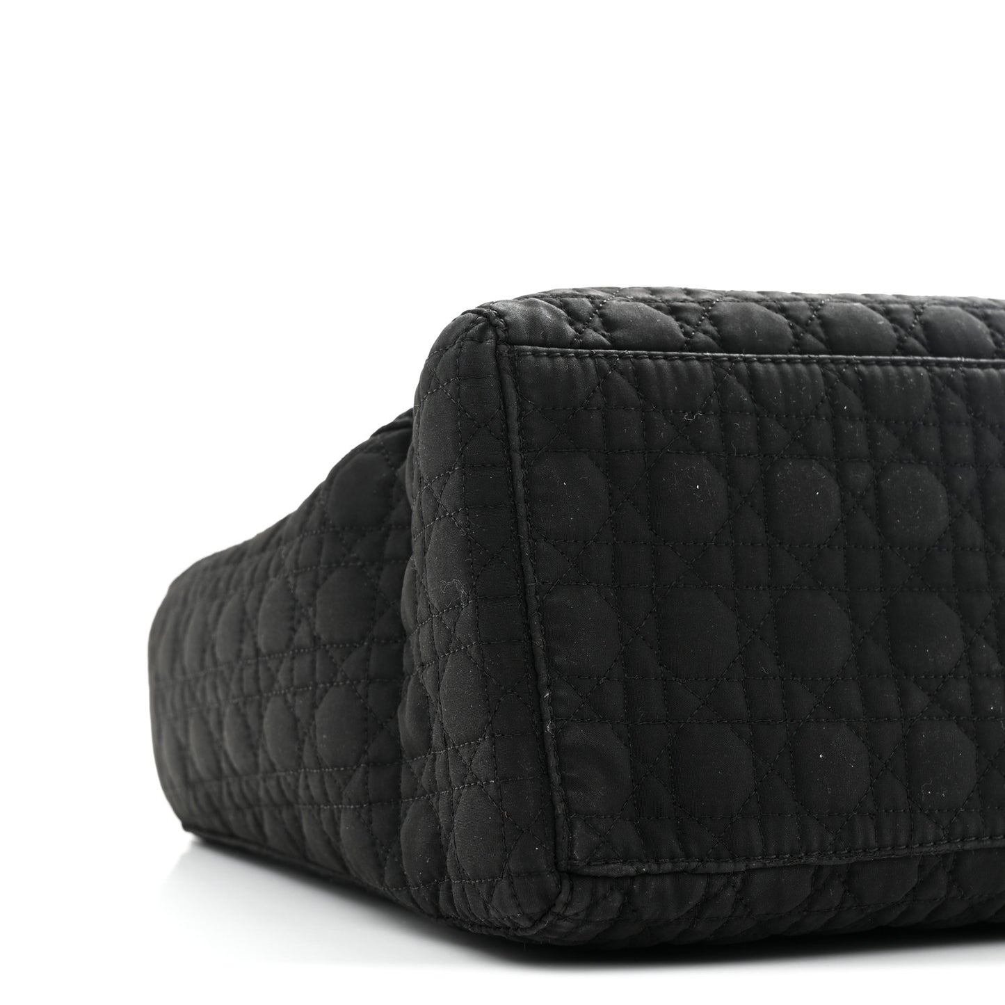 Nylon Cannage Medium Lady Dior Black