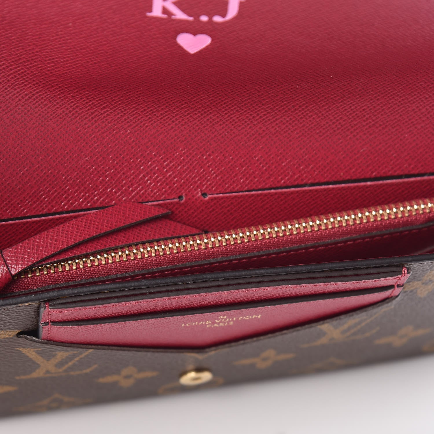 Louis Vuitton Monogram Jeanne Wallet Fuchsia 9 of 9