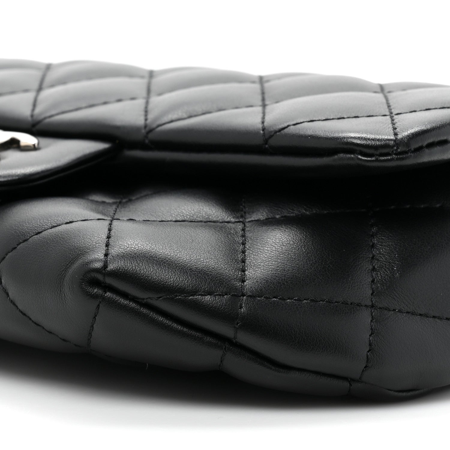 Chanel Calfskin Quilted CC Uniform Flap Belt Bag Black 8 of 11