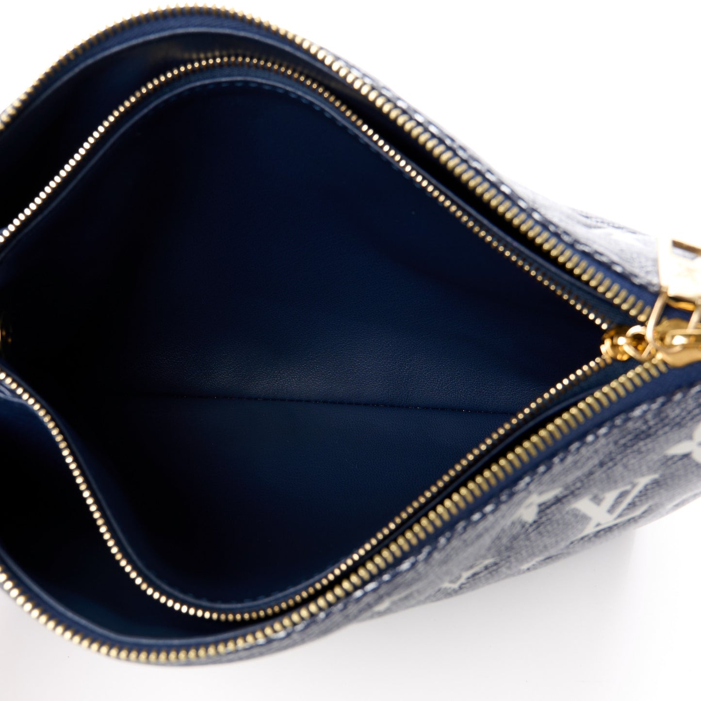 Lambskin Printed Monoglam Coussin PM Blue