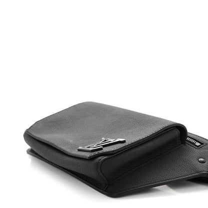 Louis Vuitton Grained Calfskin Aerogram Takeoff Sling Black 9 of 12