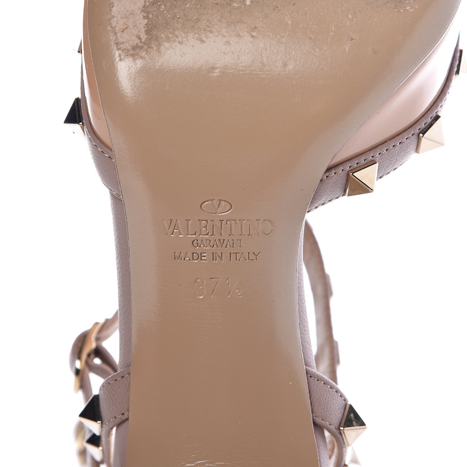 Valentino Garavani Patent Rockstud Ankle Strap 65mm Pumps 37.5 Skin Sorbet Poudre 9 of 9