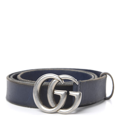 Gucci Cuoio Toscano Nickel Double G 30mm Belt 100 40 Blue 1 of 5