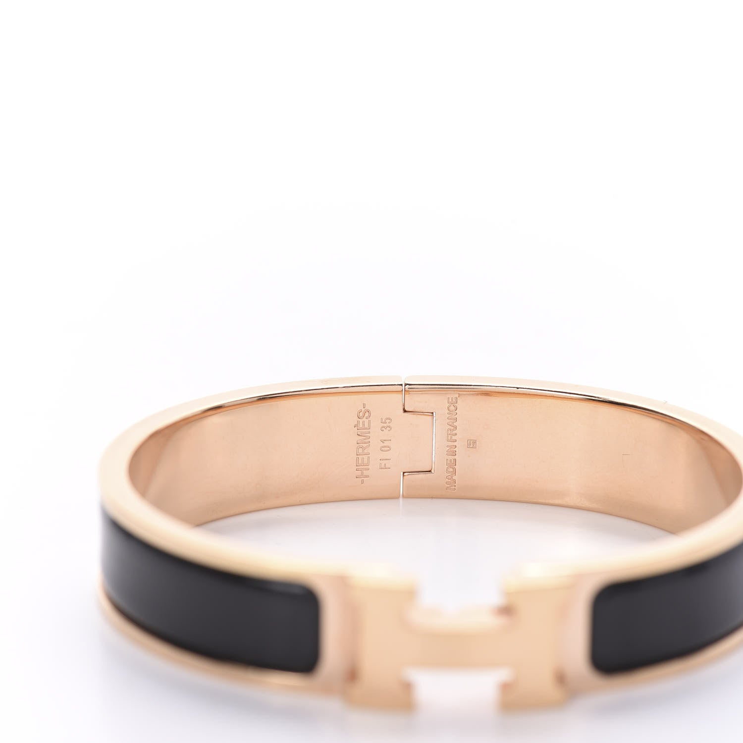 Hermes Enamel Narrow Clic Clac H Bracelet PM Black 3 of 4