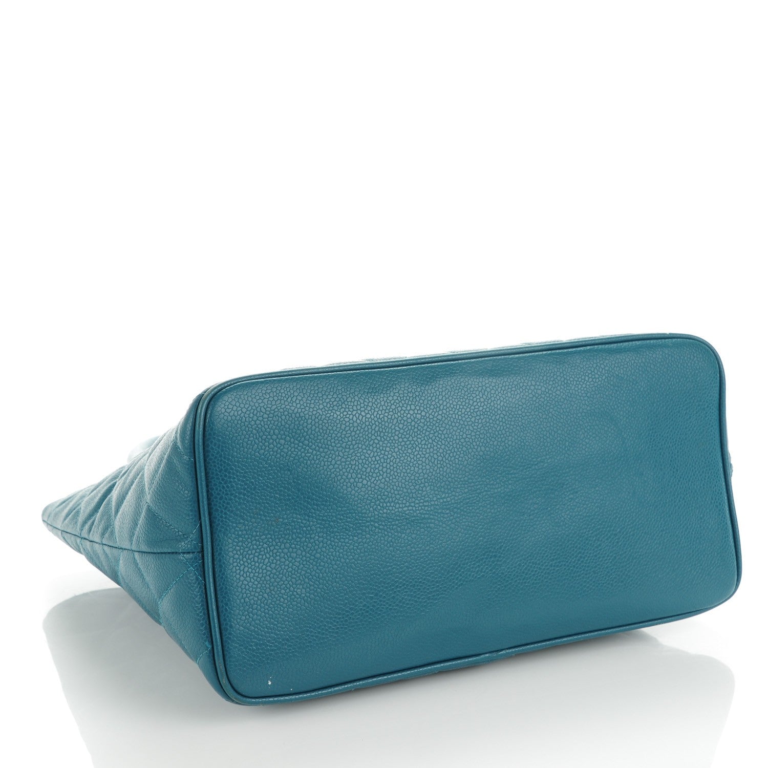Chanel Caviar Quilted Medallion Tote Turquoise 4 of 8