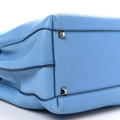 MCM Grained Calfskin Medium Milla Tote Tile Blue 9 of 10