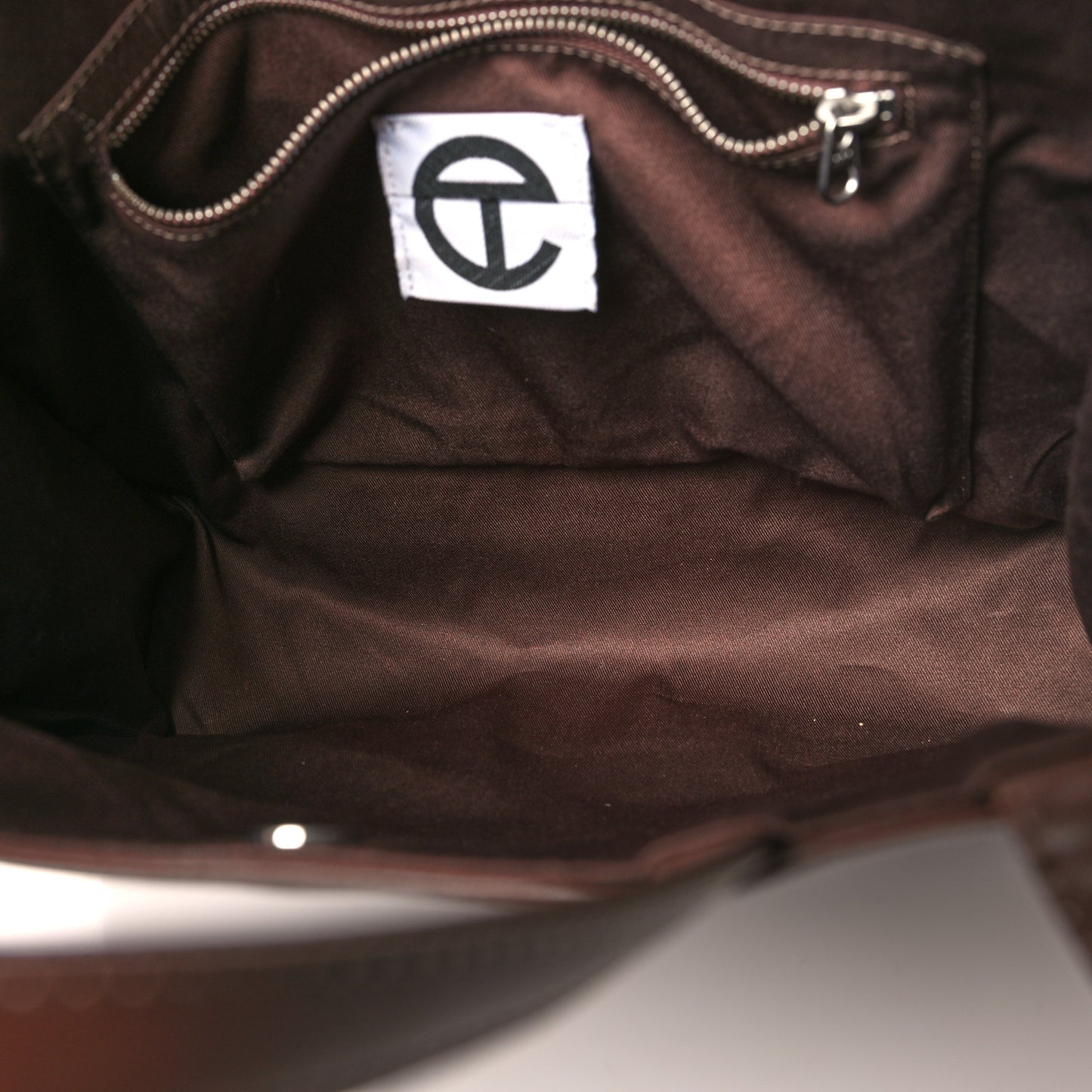 Vegan Leather Medium Shopping Bag Chocolate