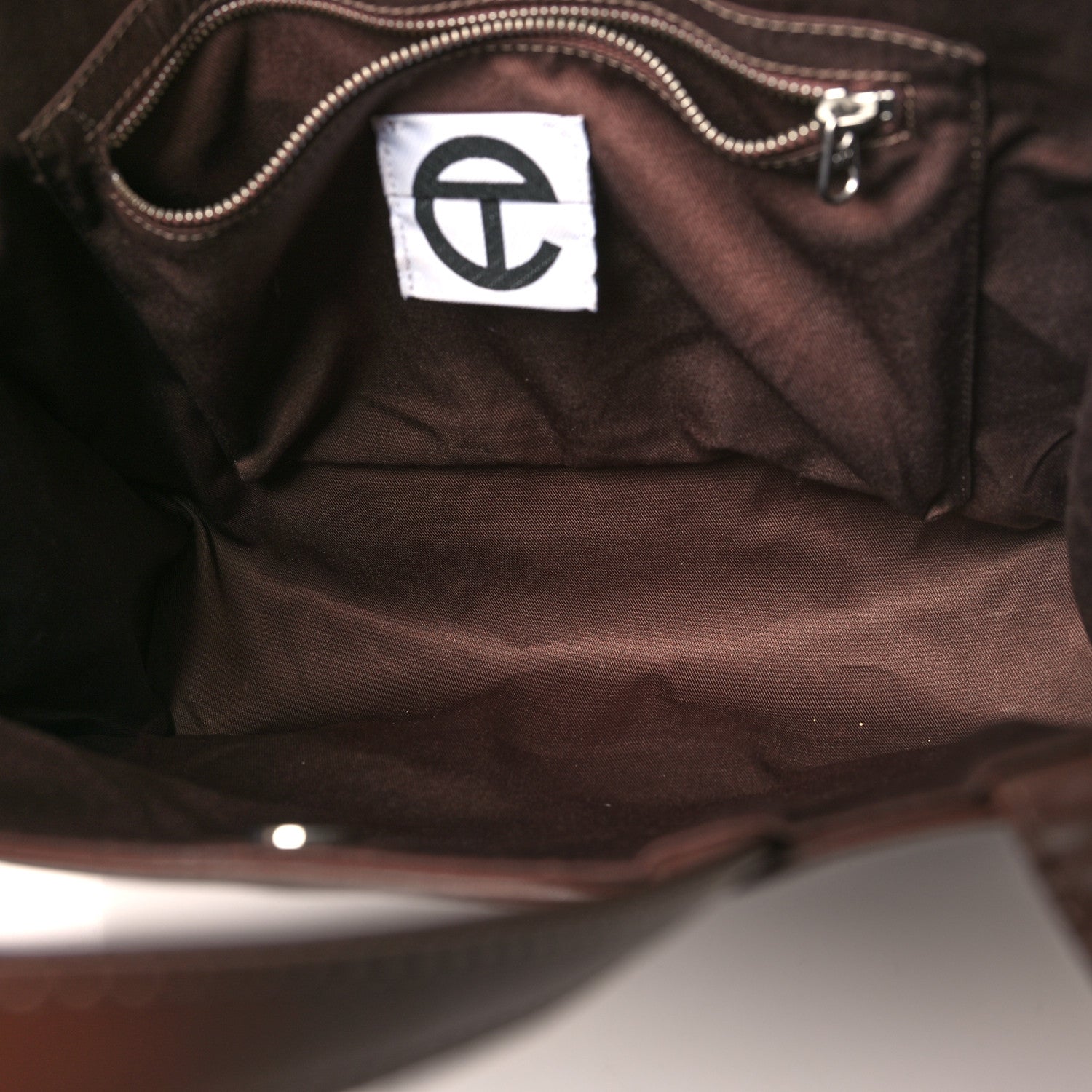 Telfar Vegan Leather Medium Shopping Bag Chocolate 5 of 9