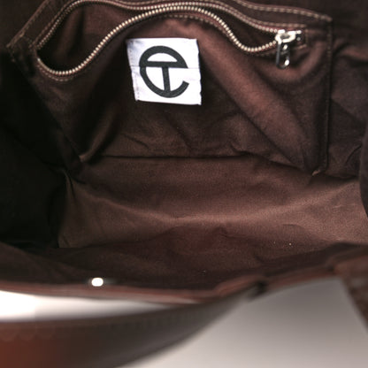 Telfar Vegan Leather Medium Shopping Bag Chocolate 5 of 9