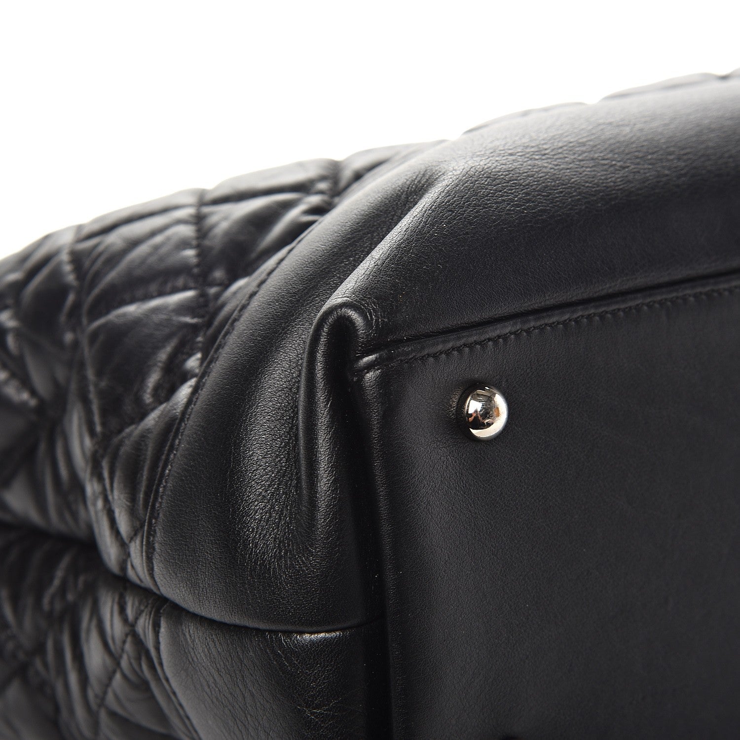 Chanel Aged Calfskin Quilted Be CC Tote Black 16 of 17