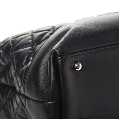 Chanel Aged Calfskin Quilted Be CC Tote Black 16 of 17