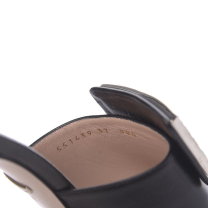 Gucci Malaga Kid Crystal Square G Madelyn Mules 37 Black 7 of 9
