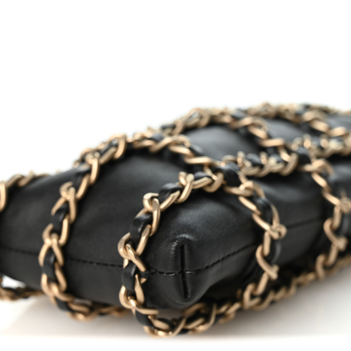Chanel Lambskin Tech Me Out Clutch With Chain Black 10 of 10